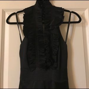Bcbgmaxazria Dresses | Bcbgmaxazria Silk Pleated Halter Neckline Cocktail